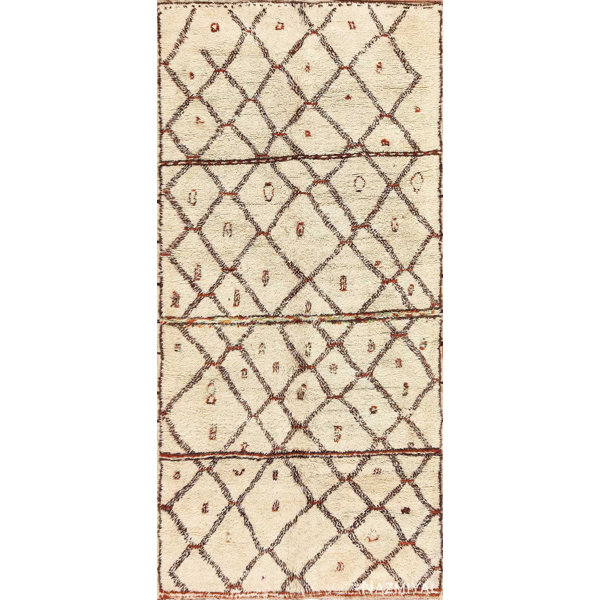 Nazmiyal Collection Ivory Vintage Moroccan Rug Wayfair